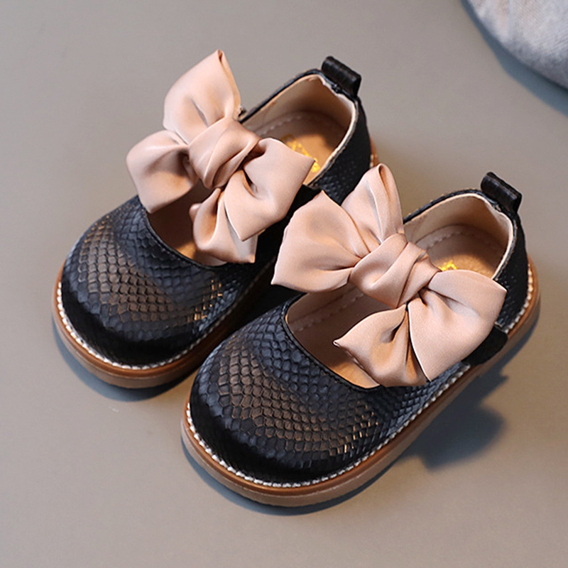 13-5-18-5cm-Brand-Children-Solid-Pure-Shoes-Girls-Leather-Shoes-Lace-Bow-knot-Sweet-2