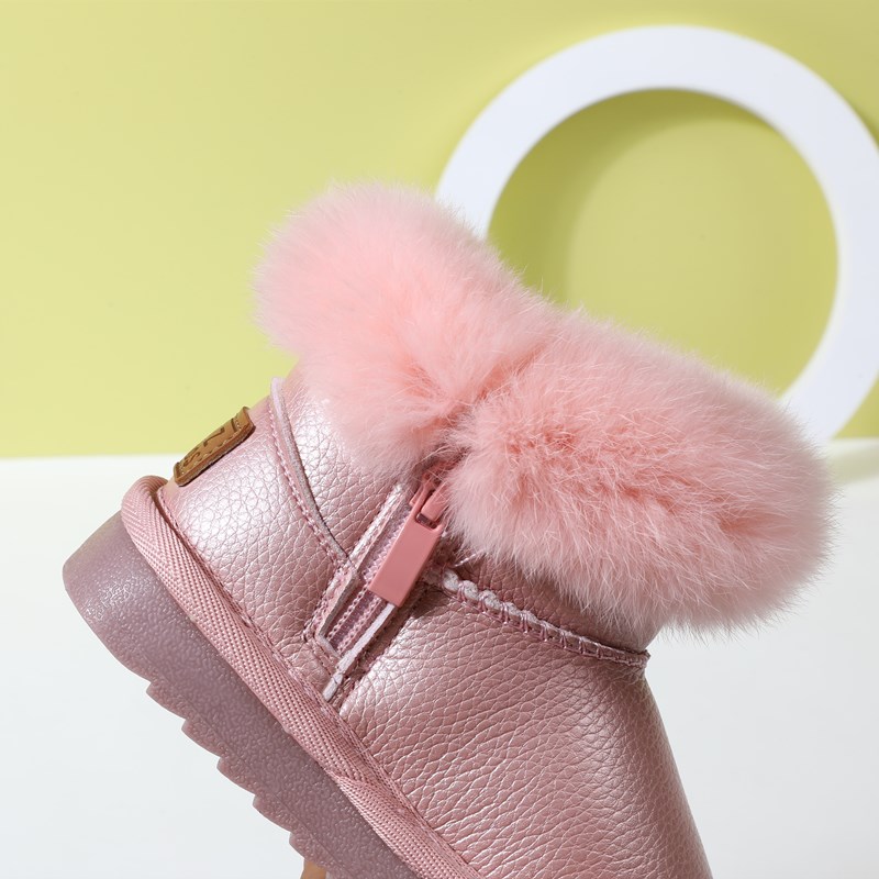 2022-New-Winter-Girls-Boots-Leather-Princess-Warm-Plush-Cotton-Kids-Shoes-Non-slip-Fashion-Toddler-4