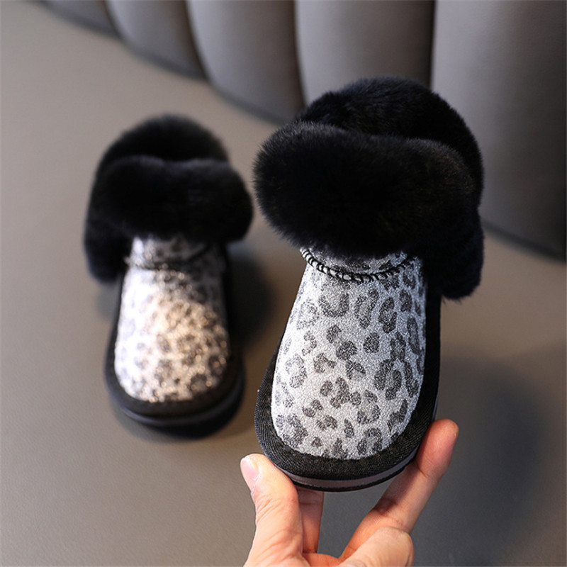 2022-New-Winter-Girls-Snow-Boots-Genuine-Leather-Leopard-Warm-Plush-Children-Boots-Fashion-Todder-Kids-2