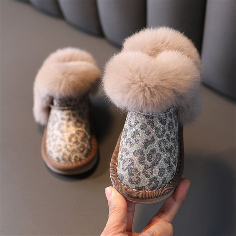 2022-New-Winter-Girls-Snow-Boots-Genuine-Leather-Leopard-Warm-Plush-Children-Boots-Fashion-Todder-Kids-3