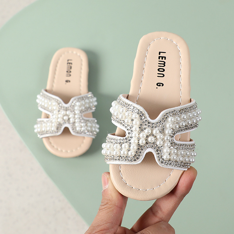 2022-Summer-New-Children-s-Slippers-Fashion-Pearl-Girls-Princess-Beach-Shoes-Casual-Kids-Sandals-Baby-2