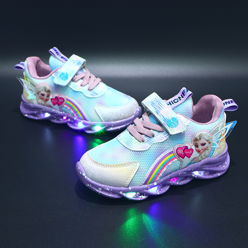 Disney-Frozen-Anna-Elsa-Children-Boys-Shoes-LED-Boots-Light-Toddler-Luminous-LED-Glowing-Kids-Trainer-2