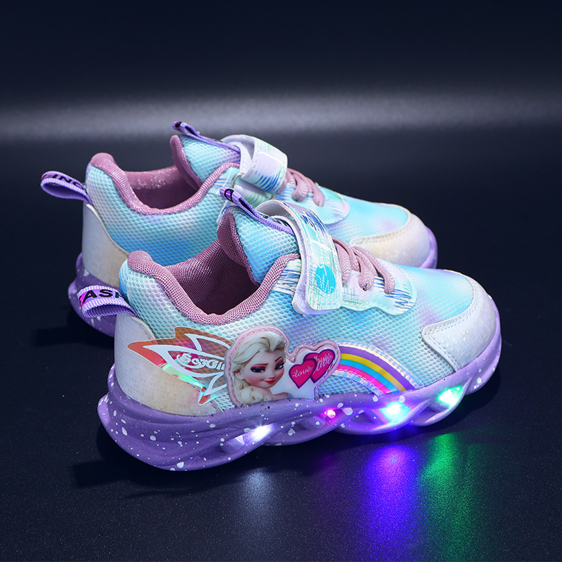 Disney-Frozen-Anna-Elsa-Children-Boys-Shoes-LED-Boots-Light-Toddler-Luminous-LED-Glowing-Kids-Trainer-4