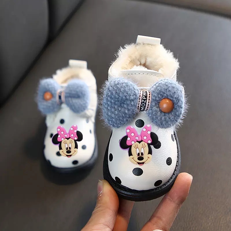 Disney-children-s-cartoon-Minnie-non-slip-soft-bottom-thick-warm-short-boots-cotton-shoes-baby-5