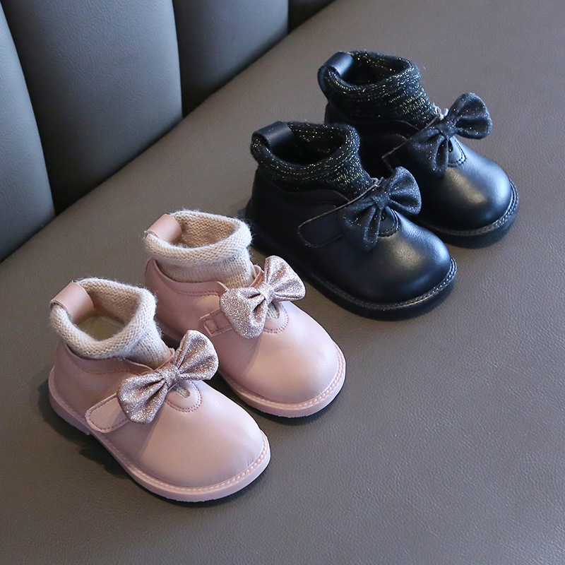 Fashion-Children-s-Flat-Toddler-Shoes-Baby-Girls-Martin-Boots-Cute-Bow-knot-Kids-Princess-Pink-1