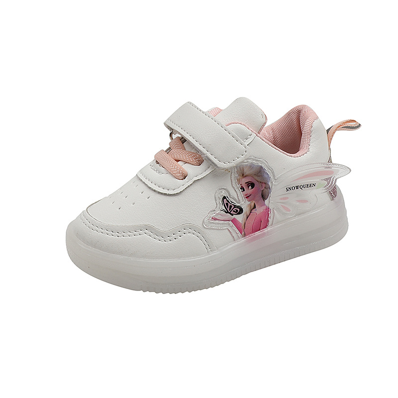 Fashion-Disney-Frozen-Infant-Girls-Shoes-Tennis-LED-Lighted-Hook-Loop-Classic-Toddlers-5-Stars-Baby-3