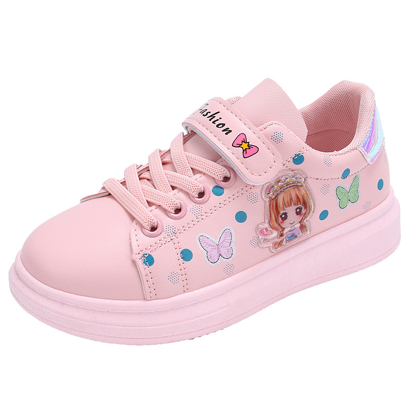 Fashion-Girls-Shoes-Sneakers-White-Pink-Pu-Leather-Children-Casual-Shoes-Cute-Printed-Soft-Little-Kids-3