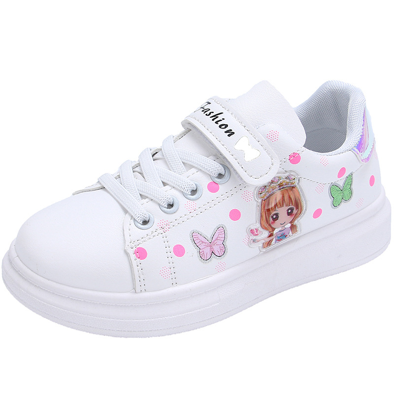Fashion-Girls-Shoes-Sneakers-White-Pink-Pu-Leather-Children-Casual-Shoes-Cute-Printed-Soft-Little-Kids-4