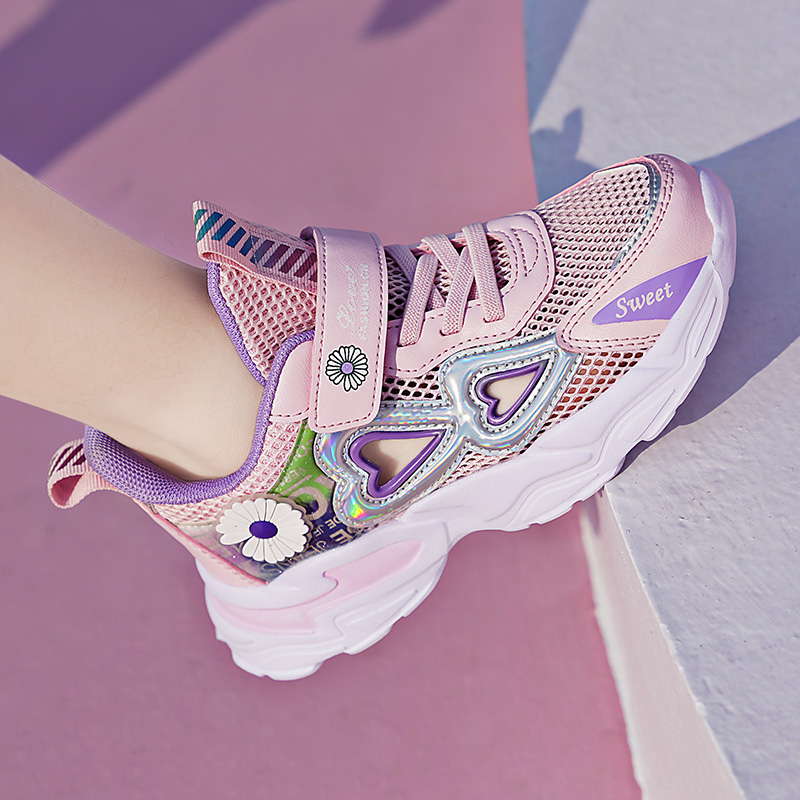 Fashion-Girls-Sneakers-Children-Shoes-Summer-Mesh-Children-Sports-Shoes-2022-Pink-Heart-Tennis-Running-Girls-1