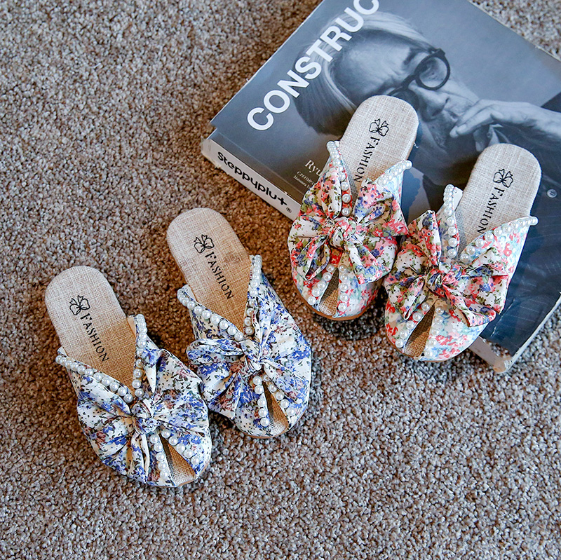 Girls-Summer-Slippers-Children-House-Slippers-Summer-Anti-slippery-Sweet-Princess-with-Flowers-Fabric-Bow-knot-2