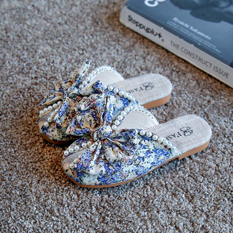 Girls-Summer-Slippers-Children-House-Slippers-Summer-Anti-slippery-Sweet-Princess-with-Flowers-Fabric-Bow-knot-4