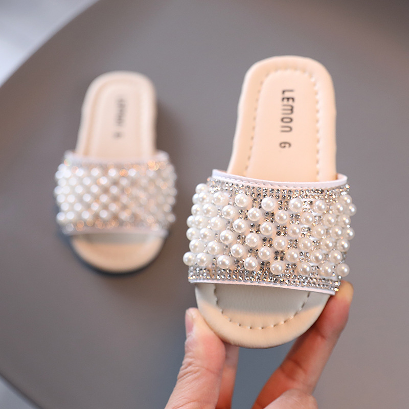 Girls-Summer-Slippers-Slides-for-Outdoor-Swimming-Indoor-Bath-House-Casual-Beach-Shoes-Pearls-Beading-for-4