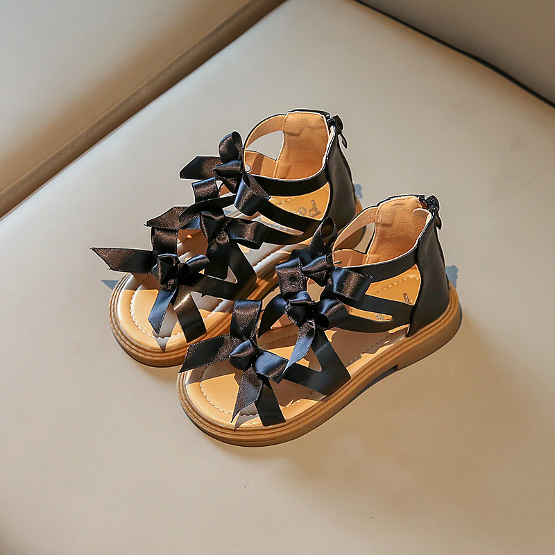 Kids-Fashion-Korean-Style-Bow-Roman-Shoes-2022-Summer-New-PU-Girl-Sweet-Sandals-Children-s-5