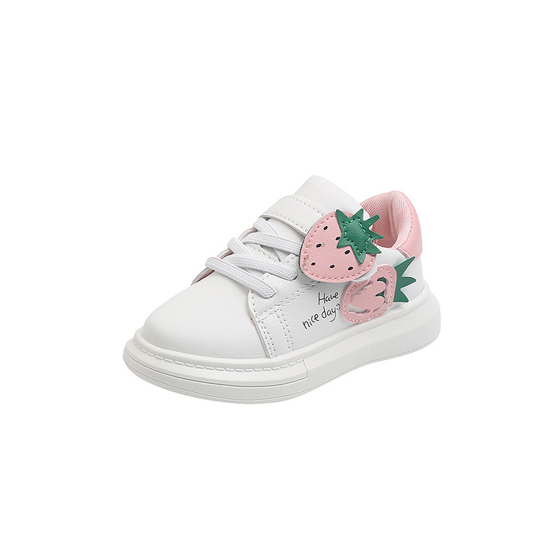 Kids-Shoes-Girls-Autumn-New-Style-2021-Girls-Baby-Strawberry-White-Shoes-with-Low-top-Soft-4