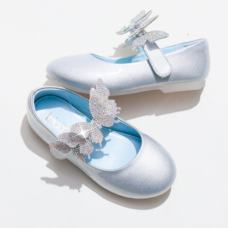 Kids-Shoes-Rhinestone-Blue-Butterfly-Flats-Princess-Girls-Shoes-2022-Children-New-Soft-Bottom-Single-Shoes-1