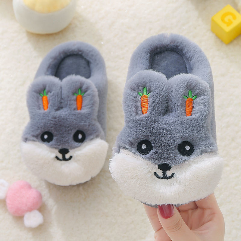 New-Autumn-And-Winter-Children-s-Cotton-Slippers-Cartoon-Cute-Home-Warm-Non-slip-Baby-Fur-2