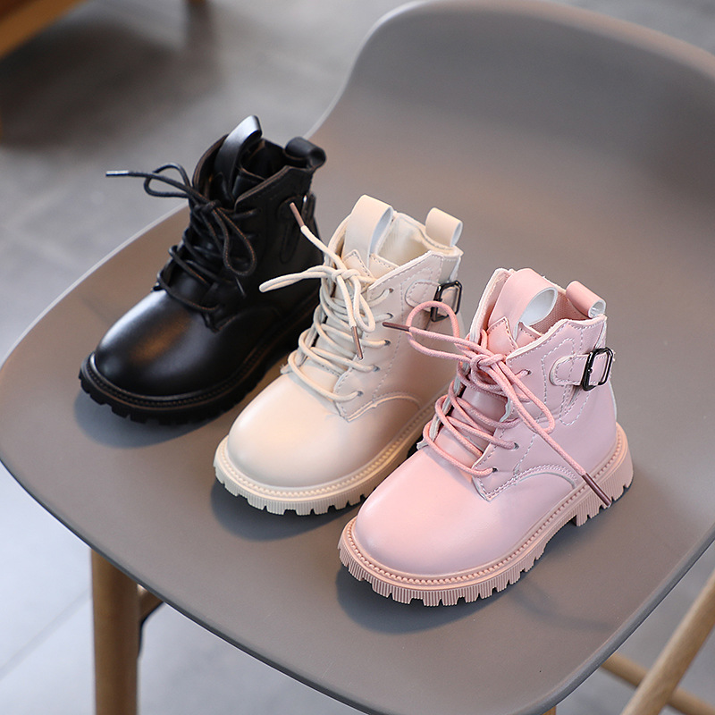 New-Girls-Boys-Martin-Boots-Quality-Leather-Children-Ankle-Boots-Toddler-Autumn-Spring-Baby-British-Style-1