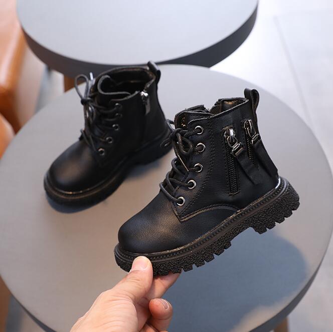Patent-Ieather-Kids-Boots-Winter-Children-Fashion-Ankle-Boots-Baby-British-Shoes-For-Girls-Boys-Boots-3
