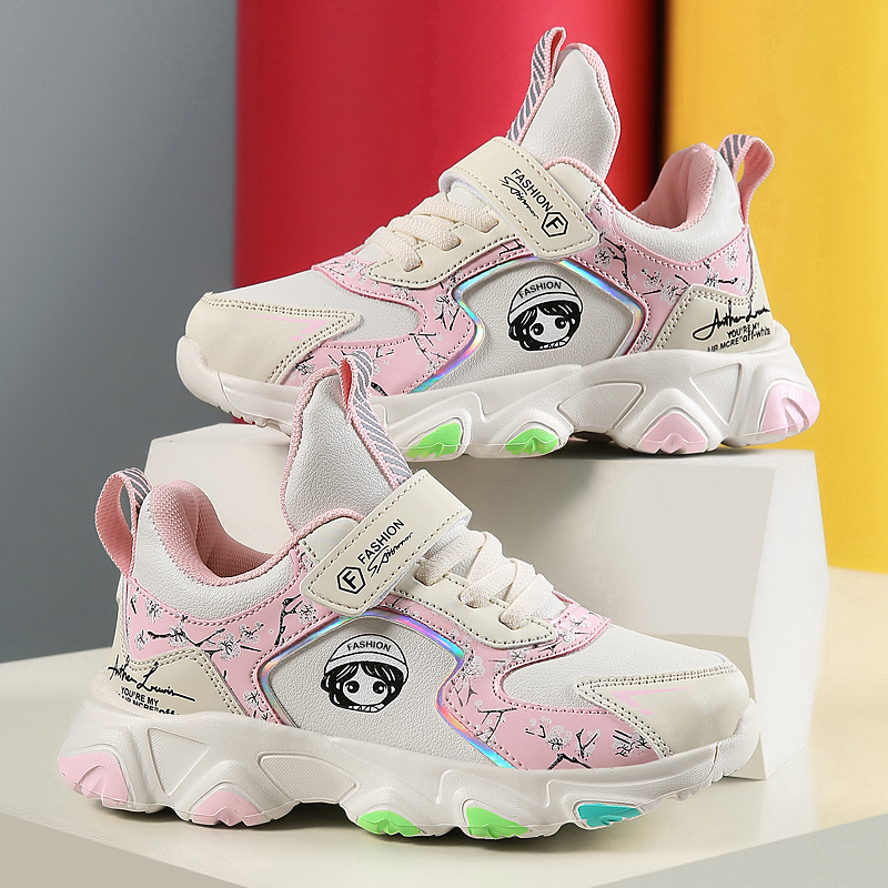 Pink-Platform-Shoes-for-Girls-Sneakers-Kids-Tennis-Shoes-Cute-Print-Chunky-Children-Running-Casual-Sports-2