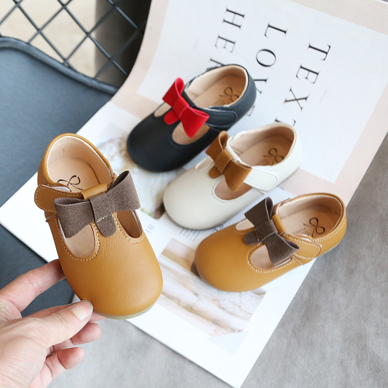 Princess-Toddlers-Girls-Leather-Shoes-T-strap-With-Bow-knot-Kids-Flats-Cut-outs-Dress-Shoes-3