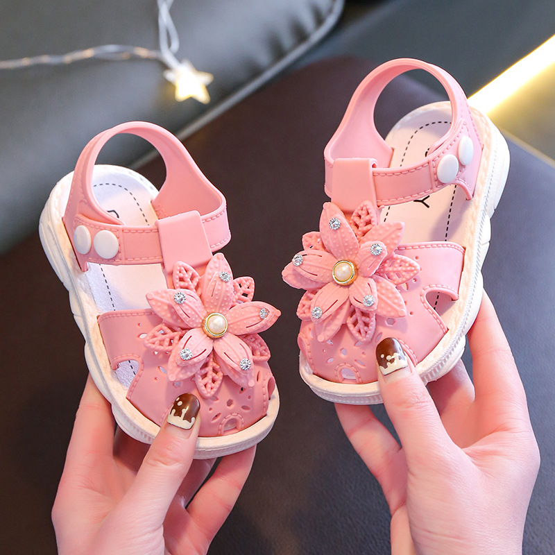 Sweet-Princess-Sandals-2022-New-Summer-Kids-Fashion-Covered-Toes-Soft-Girl-Pink-Flower-Children-Snap-3