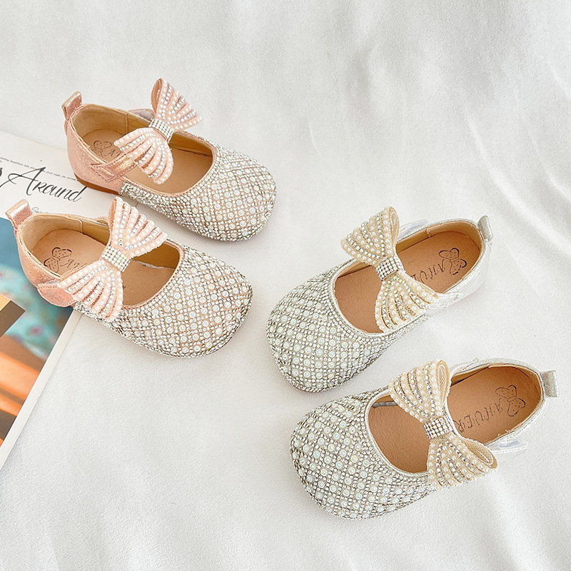 Sweet-Princess-Shoes-Summer-2022-New-Watercolor-Diamond-Children-s-Fashion-PU-Girl-Soft-Bottom-Single-2
