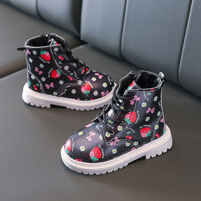 Sweet-Strawberry-Print-Girls-Boots-Winter-Warm-Plush-Ankle-Boots-Rubber-Waterproof-Snow-Boots-British-Baby-1