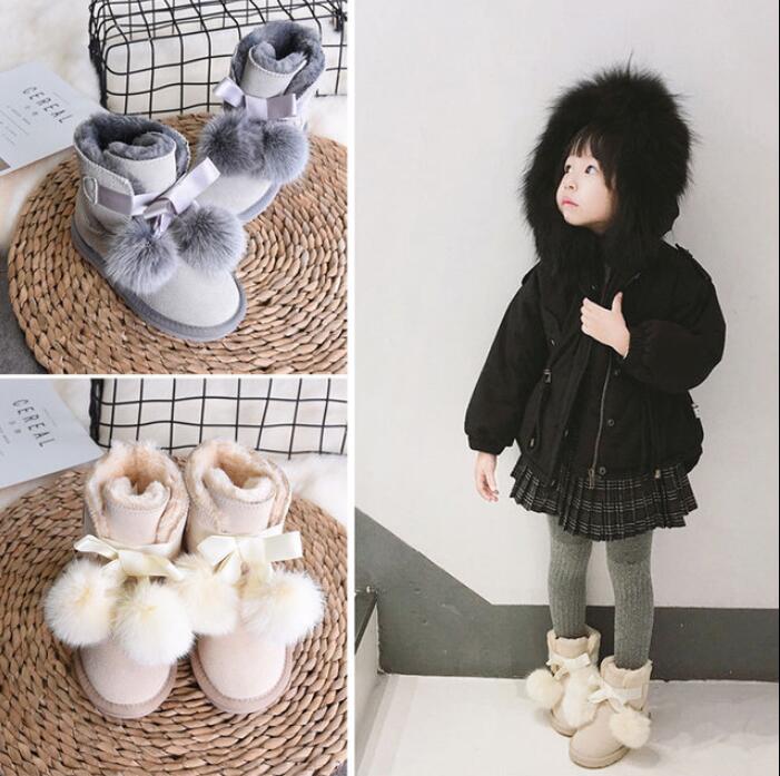 Winter-Kids-Fashion-snow-boots-thick-Genuine-Leather-warm-plush-soft-bottom-baby-girls-boots-winter-1