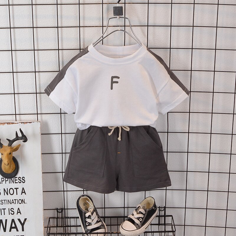 0-5-Years-Old-Boy-Simple-Korean-Fashion-T-Shirt-Baby-Summer-Cotton-Shorts-Suit-1