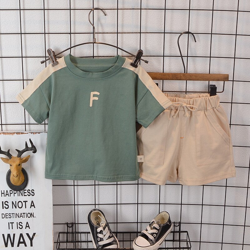 0-5-Years-Old-Boy-Simple-Korean-Fashion-T-Shirt-Baby-Summer-Cotton-Shorts-Suit-2