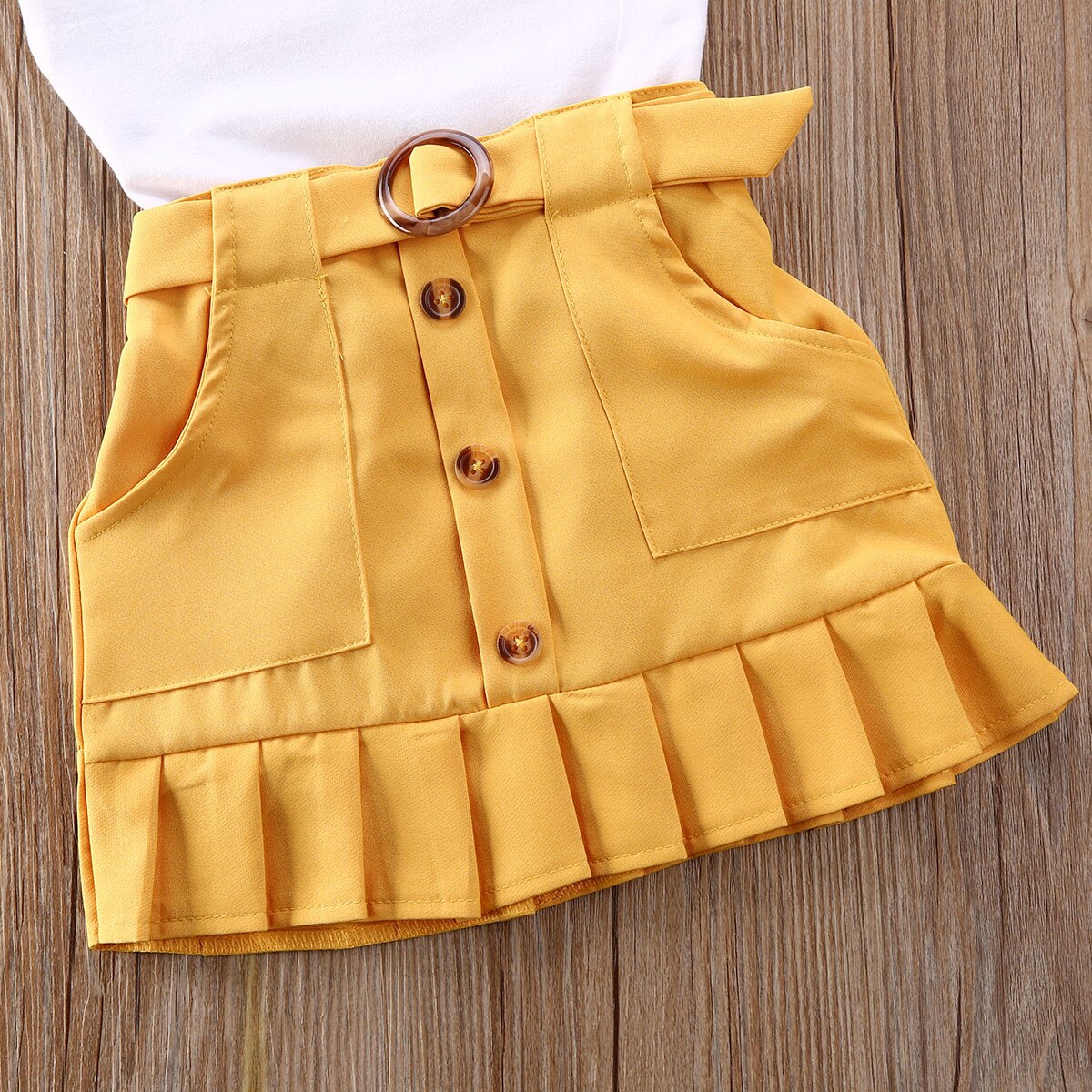 0-5Y-Fashion-Toddler-Kids-Baby-Girls-Clothes-Sets-Solid-Sleeveless-Bodysuit-Tops-Yellow-Pleated-Skirts-3