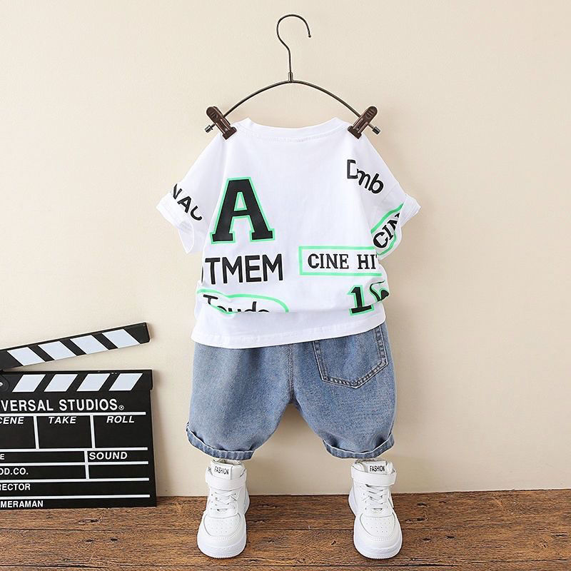 2-9Y-Summer-Baby-Boy-Clothes-Set-Outfits-2022-Kids-Clothing-Printed-T-shirt-Denim-Shorts-2