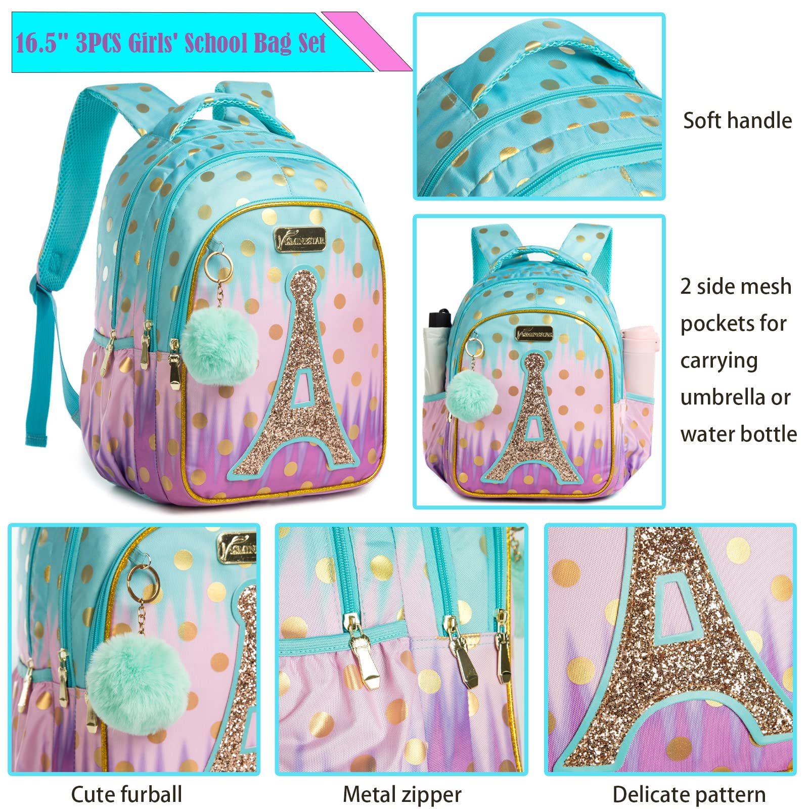 2021-School-Bag-Backpack-for-Kids-Backpacks-for-School-Teenagers-Girls-Sequin-Tower-School-Bags-for-3