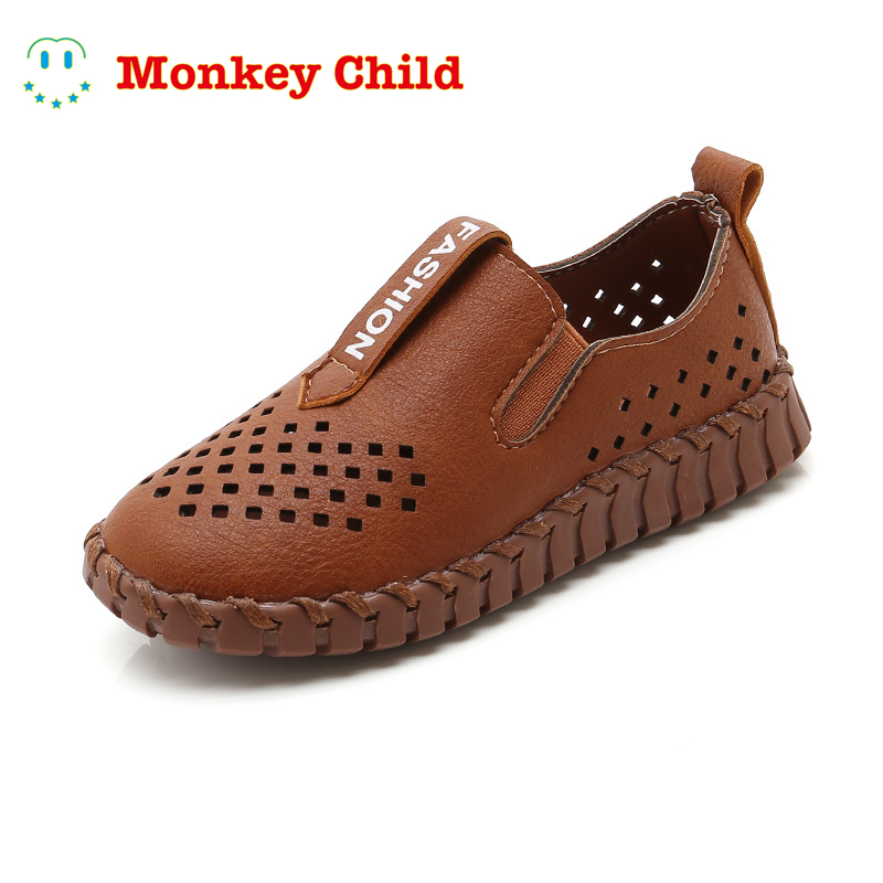 2022-Spring-Autumn-New-style-Bean-shoes-Boy-Hollowed-out-Breathable-fashion-Small-leather-shoes-British