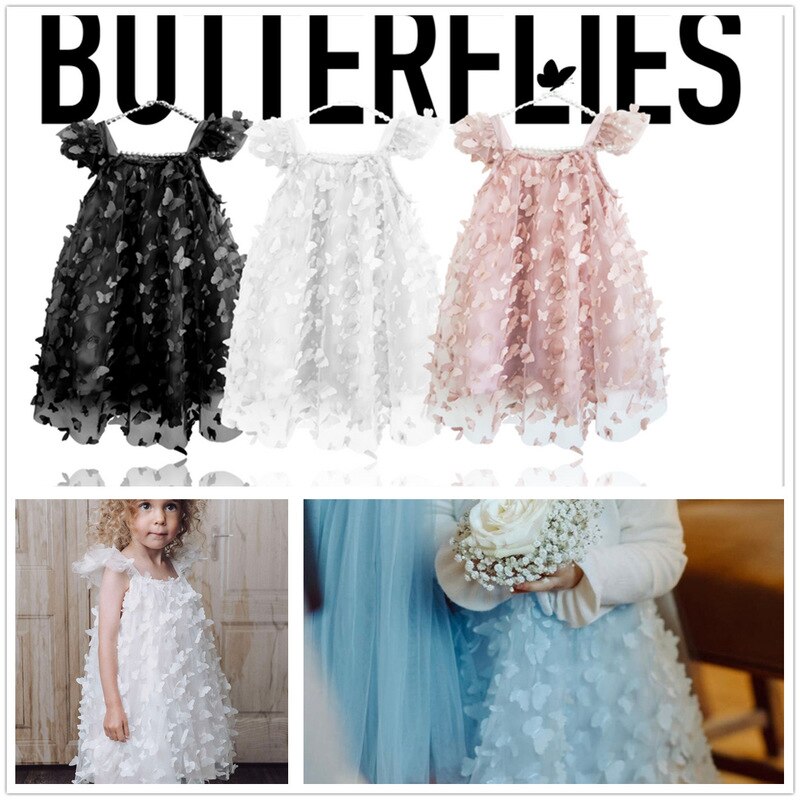 2022-Summer-New-Butterfly-3D-Embroidered-Chiffon-Girls-Dress-Cute-Sisters-Flying-Sleeve-Dress-Tulle-Sling-1