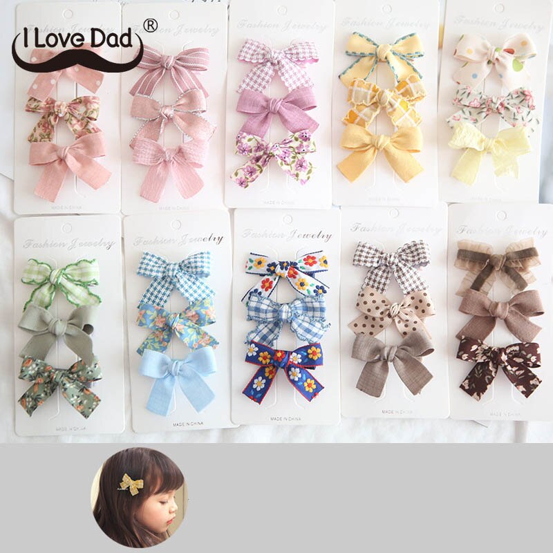 3Pcs-Set-Baby-Girl-Hair-Clips-Lattice-Children-Barrettes-Clips-Flower-Printed-Bows-Kids-Girl-Hairpins-2