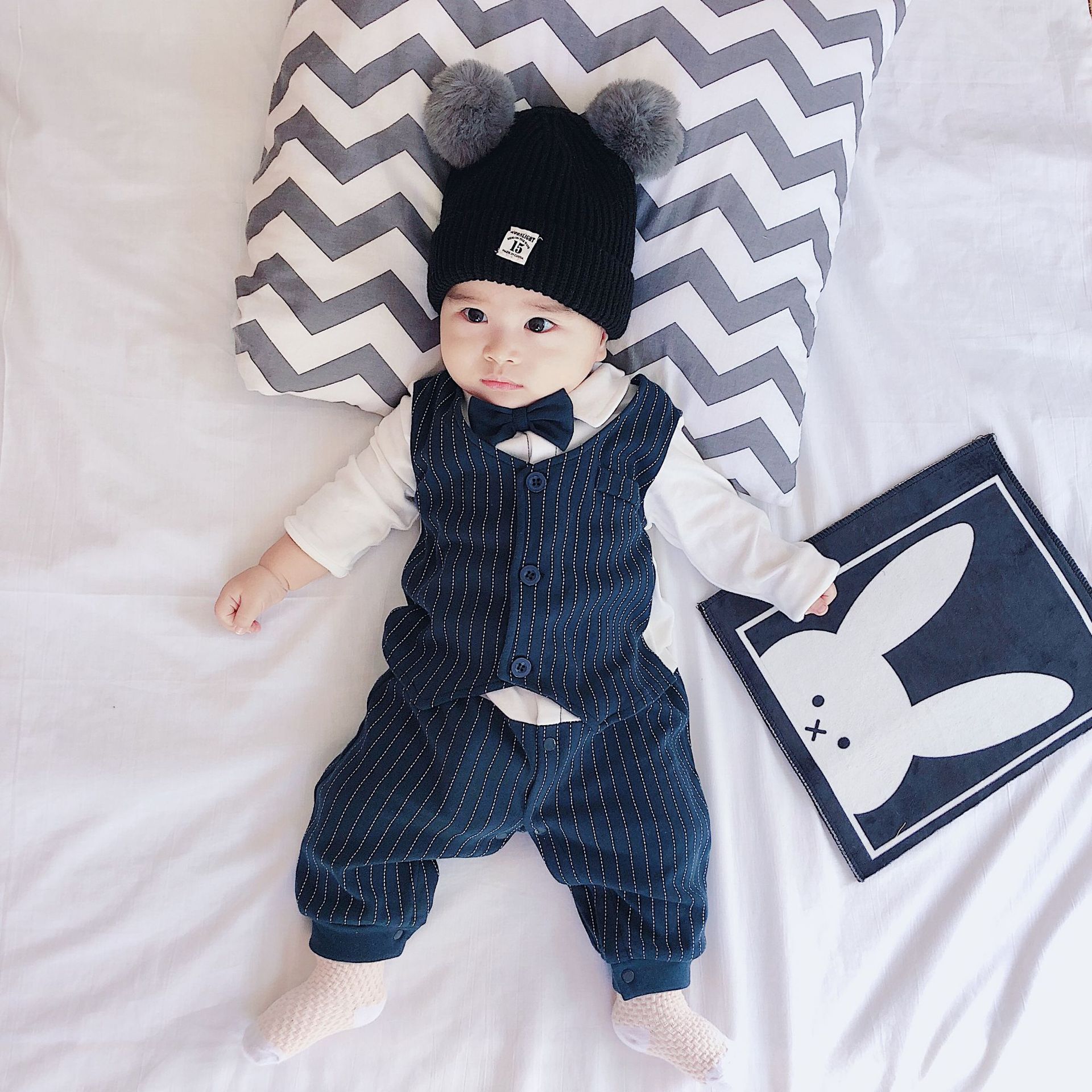 Autumn-1st-Birthday-Outfit-For-Boy-Luxury-Designer-Jumpsuits-Onepiece-3-To-6-Months-Overalls-1-2