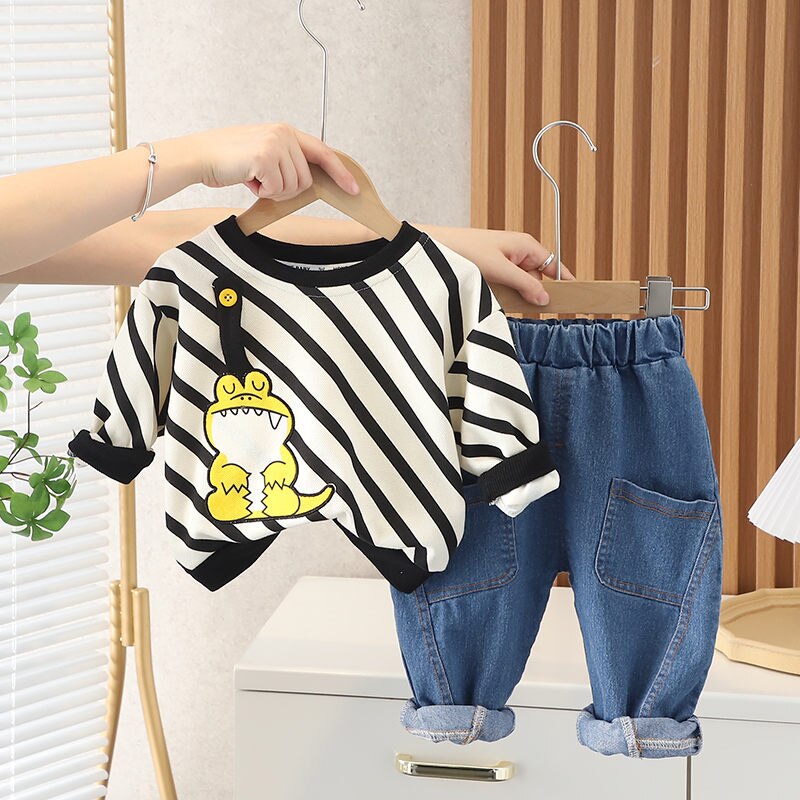 Autumn-Spring-Toddler-Clothing-Cotton-Suit-Children-Girls-Cartoon-T-shirt-Jeans-Pants-2Pcs-Set-Kids-1