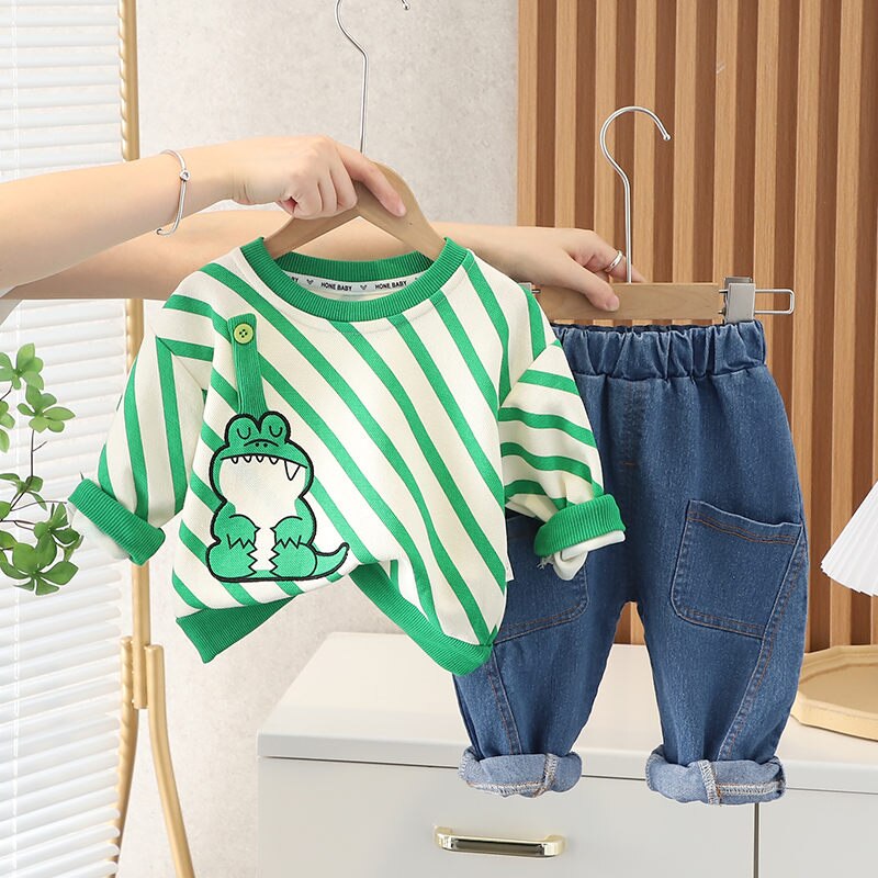 Autumn-Spring-Toddler-Clothing-Cotton-Suit-Children-Girls-Cartoon-T-shirt-Jeans-Pants-2Pcs-Set-Kids-2
