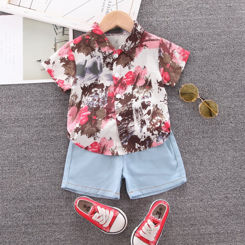 Baby-Boy-Sets-Floral-Print-Short-Sleeve-Shirts-Summer-for-Boy-Clothes-Casual-Beach-Party-Vacation-1