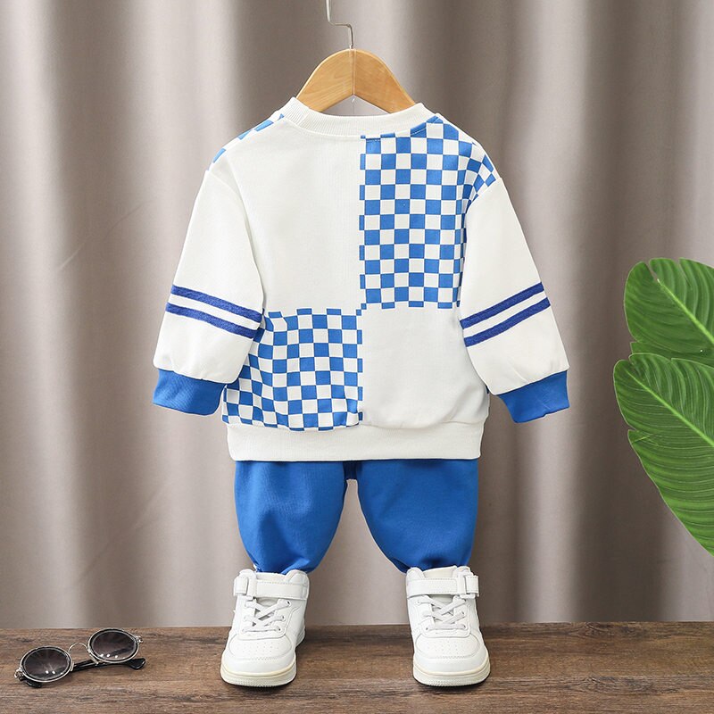 Baby-T-shirt-Pants-2Pcs-Suits-Toddler-Tracksuits-Children-Boys-Girls-Plaid-Style-Clothing-Sets-Kids-5