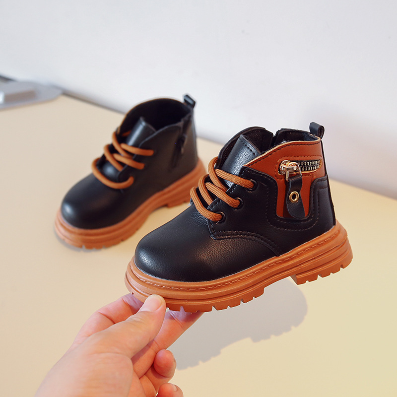 Children-British-Style-tide-Boots-for-Boys-2022-Spring-and-Autumn-New-Fashion-Girls-Leather-Boots-4