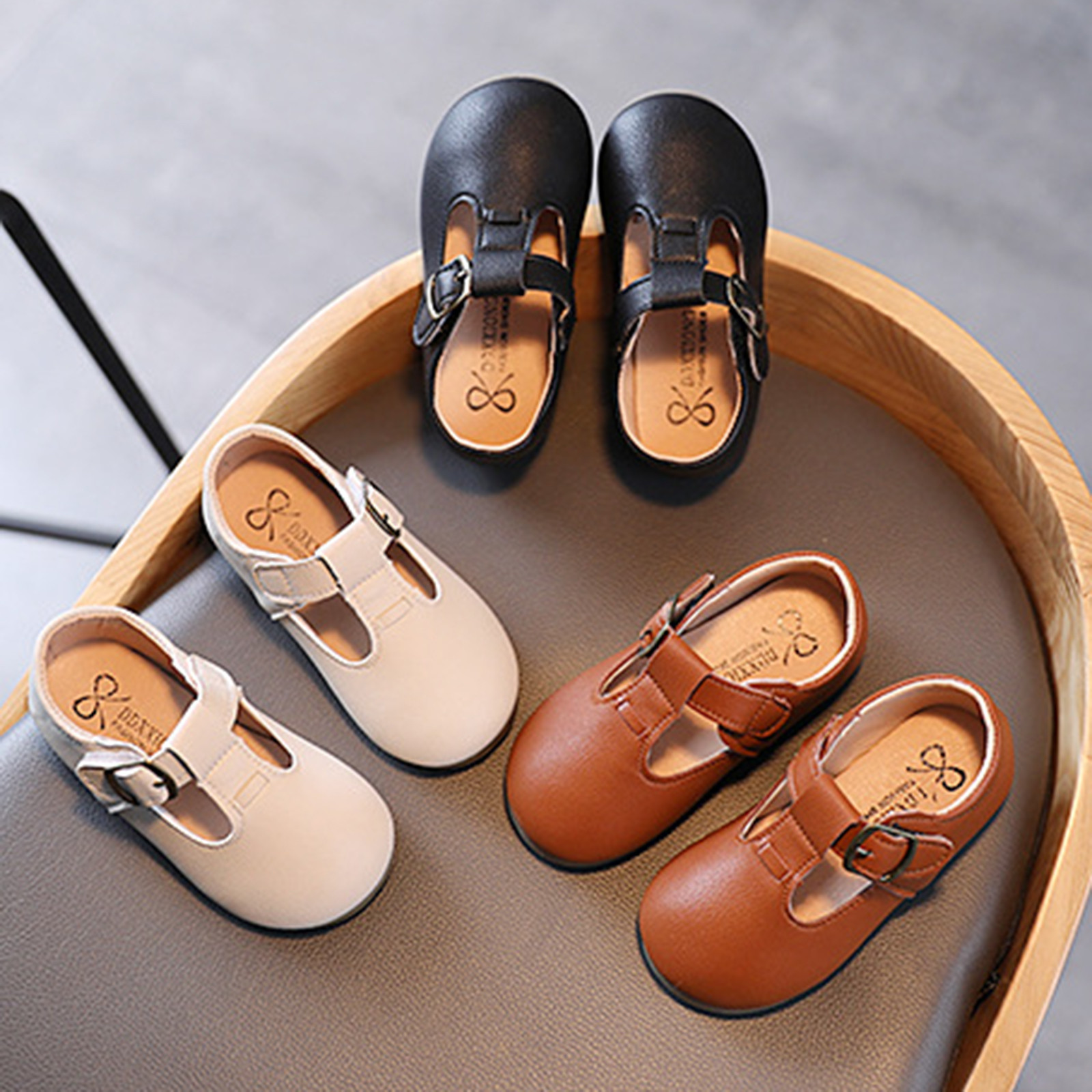 Children-Leather-Shoes-Girls-Boys-Non-slip-T-Buckle-Strap-Flats-Baby-Shoes-Infant-First-Walkers-5
