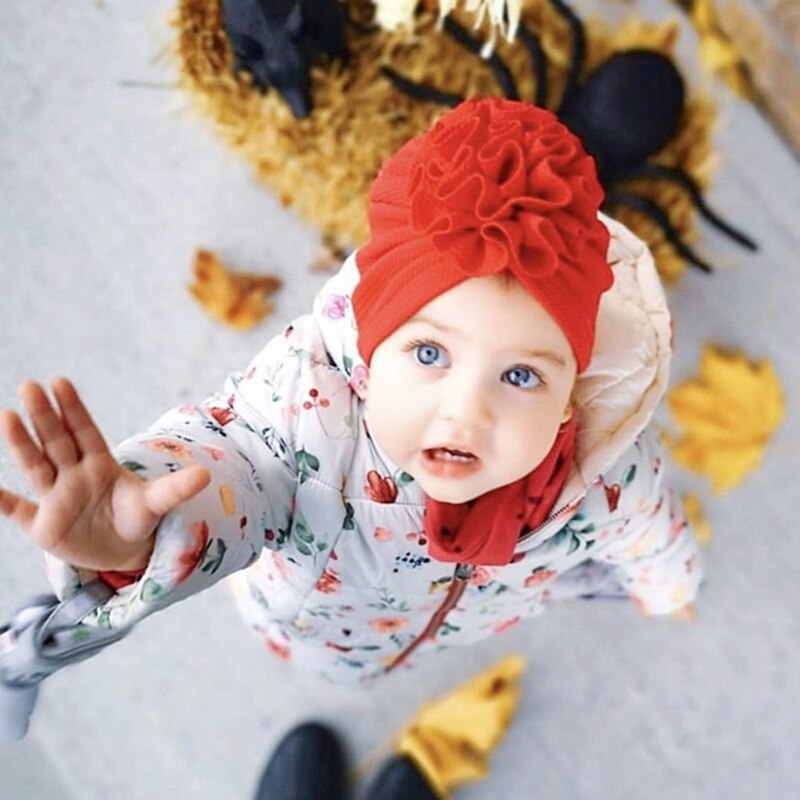 Cute-Flower-Baby-Girl-Indian-Hat-Solid-Color-Newborn-Infant-Cap-Beanies-Headwrap-Kids-Hat-Turban-1