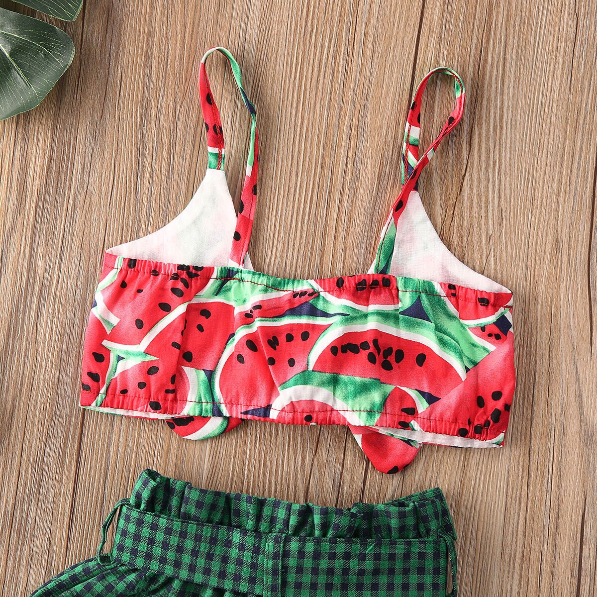 Emmababy-Summer-Toddler-Baby-Girls-Clothes-Watermelon-Bow-Vest-Crop-Tops-Shirt-Plaid-Short-Pants-Outfits-5