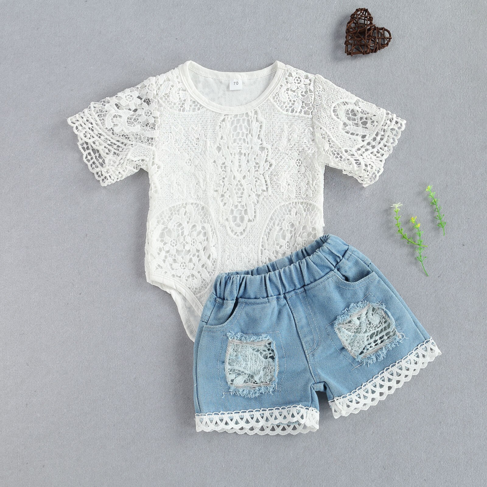 Fashion-Infant-Newborn-Baby-Girls-Summer-Clothes-Sets-White-Lace-Flowers-Bodysuits-Top-Elastic-Denim-Shorts-1