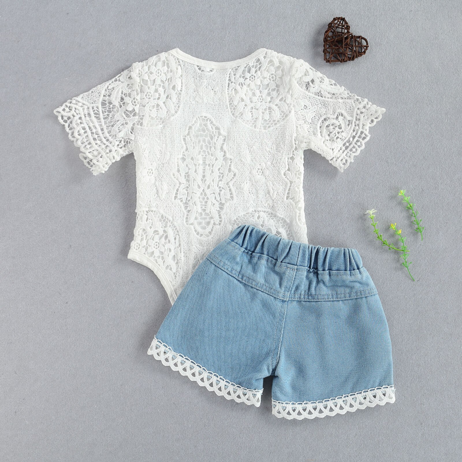 Fashion-Infant-Newborn-Baby-Girls-Summer-Clothes-Sets-White-Lace-Flowers-Bodysuits-Top-Elastic-Denim-Shorts-5