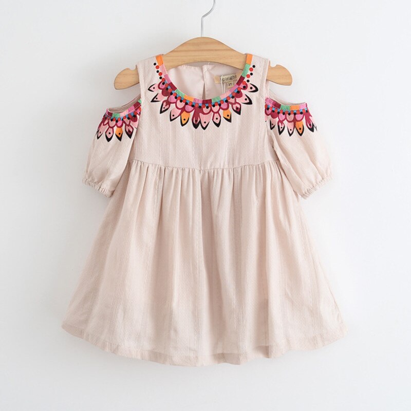Girls-Dresses-For-Kids-Costume-Off-the-shoulder-Pink-Off-Shoulder-Dress-Little-Princess-Apparel-Summer-2