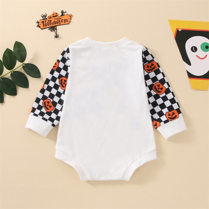 Halloween-new-born-baby-items-Girls-Boys-Romper-Letter-Pumpkin-Plaid-Print-Patchwork-Jumpsuits-Playsuits-Clothing-1