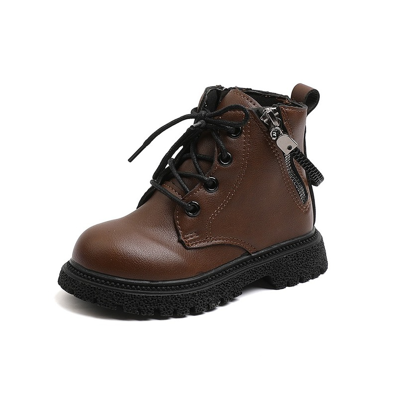 Handsome-Classic-Brown-Toddler-Girl-Combat-Boots-Fashion-Chain-Ankle-Boots-for-Boy-Platform-Little-Kids-1